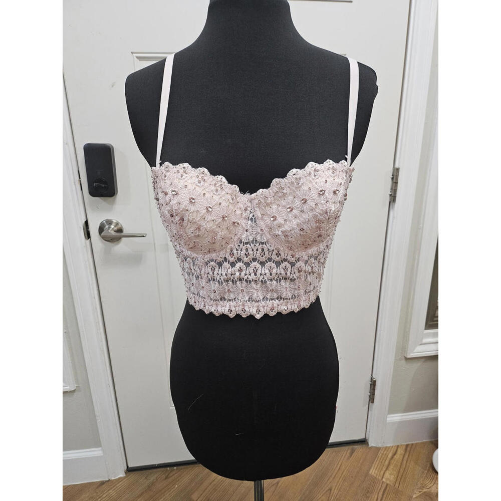 Glam Couture Beaded Pink Bustier Windsor Large
